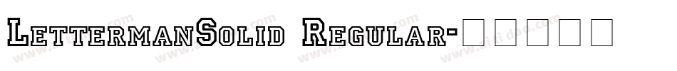 LettermanSolid Regular字体转换